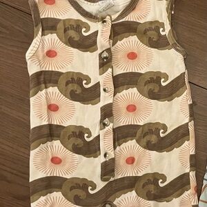 Kate Quinn Organic Cotton Tank Romper Ocean Sun